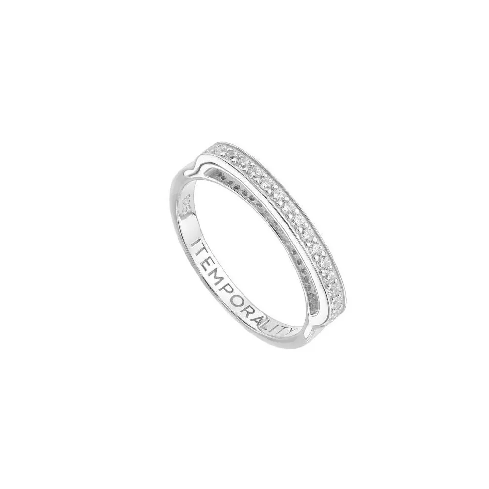 Anillo de plata cinturon con circonitas