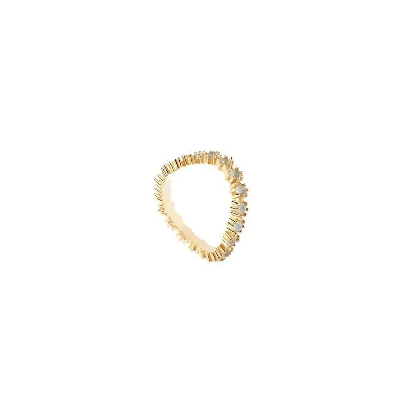 ANILLO PDPAOLA TIDE PLATA BAÑO PERLA ORO MUJER AN01-460