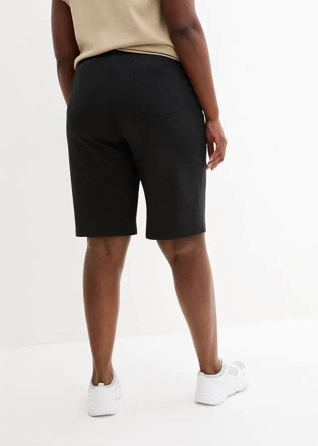 Bermudas de algodón Negro