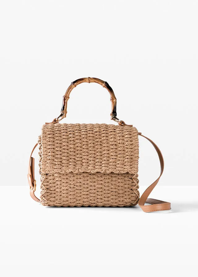 Bolso de paja Natural-coñac