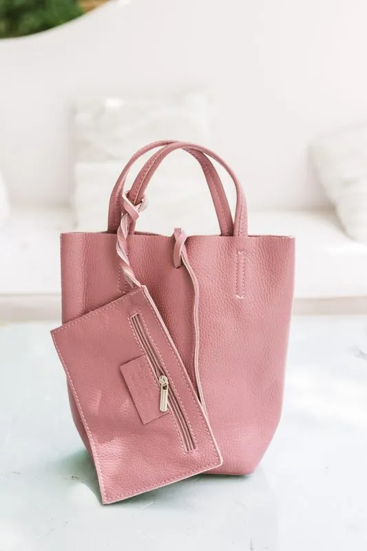 Bolso de piel - Rosa Tato mini