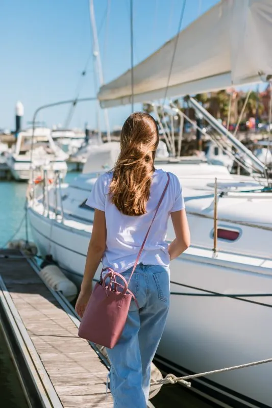 Bolso de piel - Rosa Tato mini