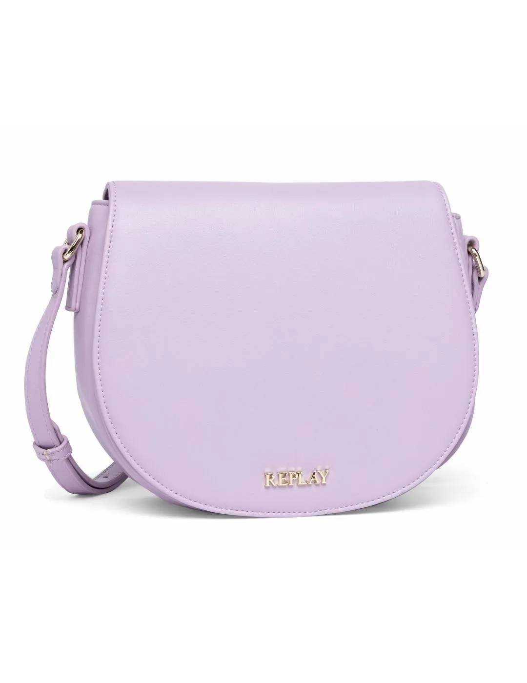 Bolso Replay bandolera lila medialuna de mujer