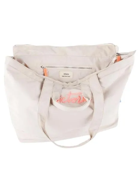 bolso shopper victoria beige de mujer.