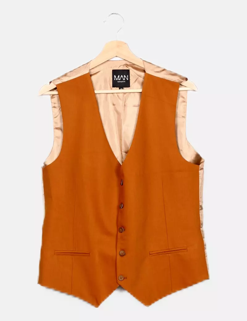 Boohoo Chaleco de traje naranja