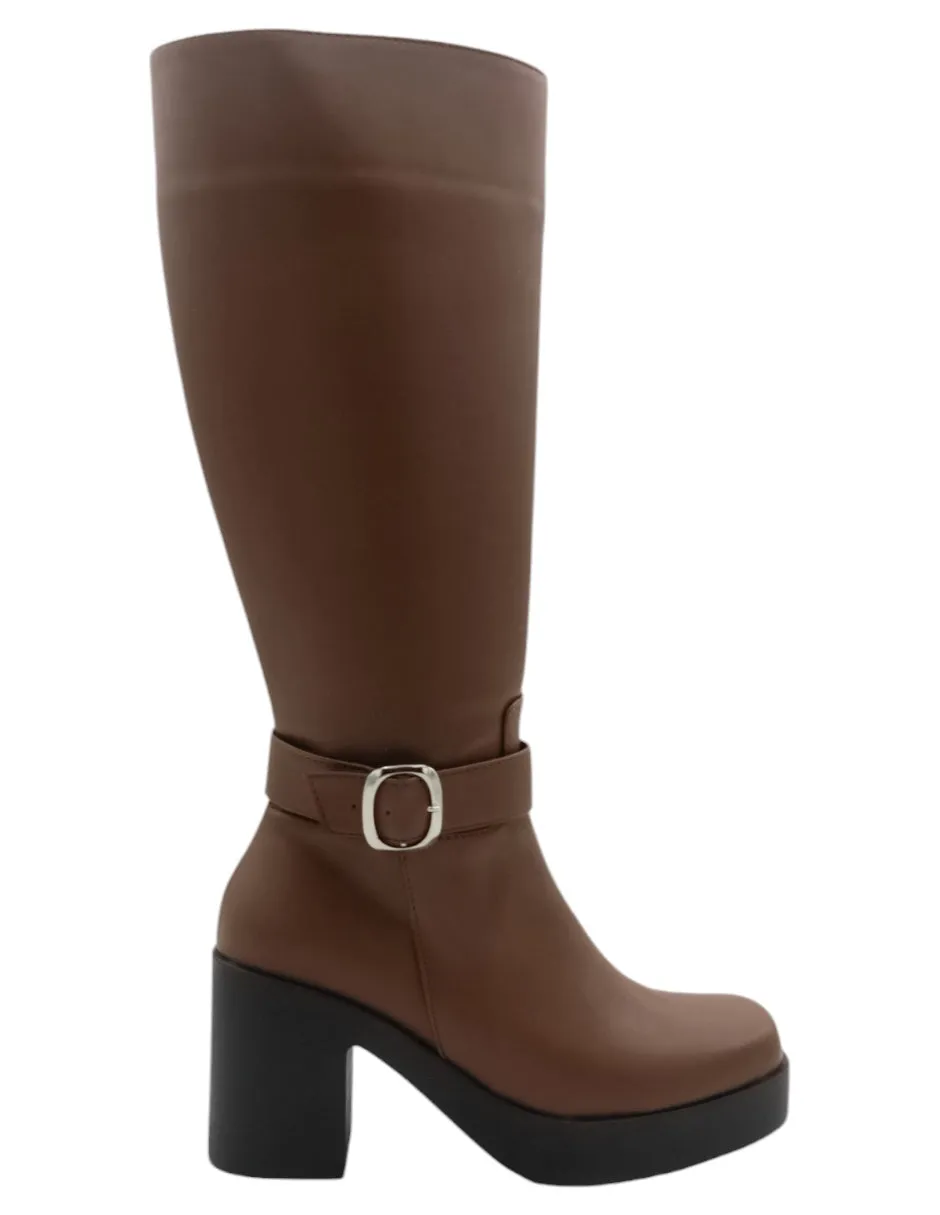 Botas altas HandMade en Piel vegana – Café