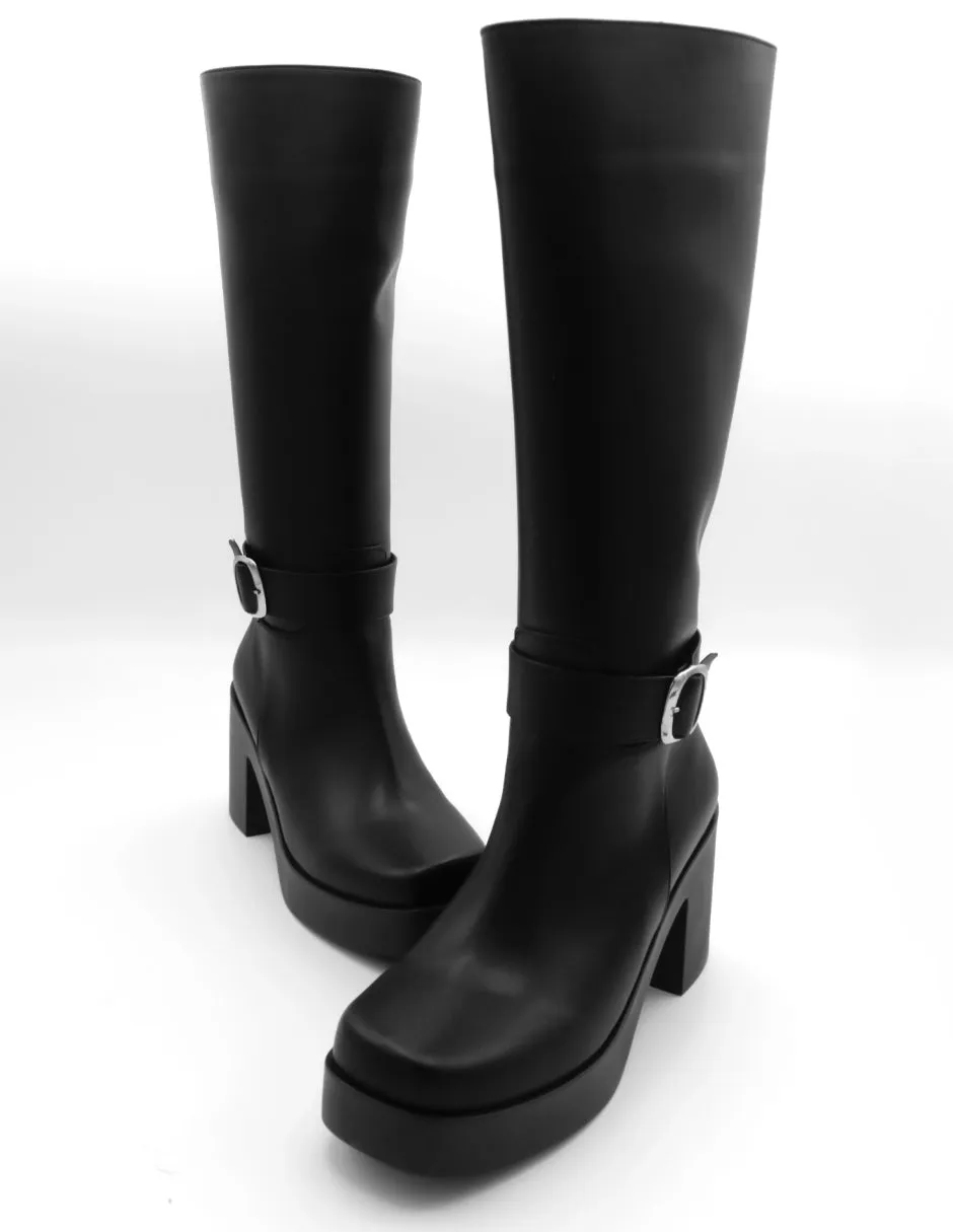 Botas altas HandMade en Piel vegana – Negro