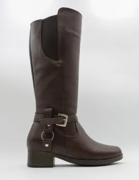 Botas altas Hella en Piel vegana – Café