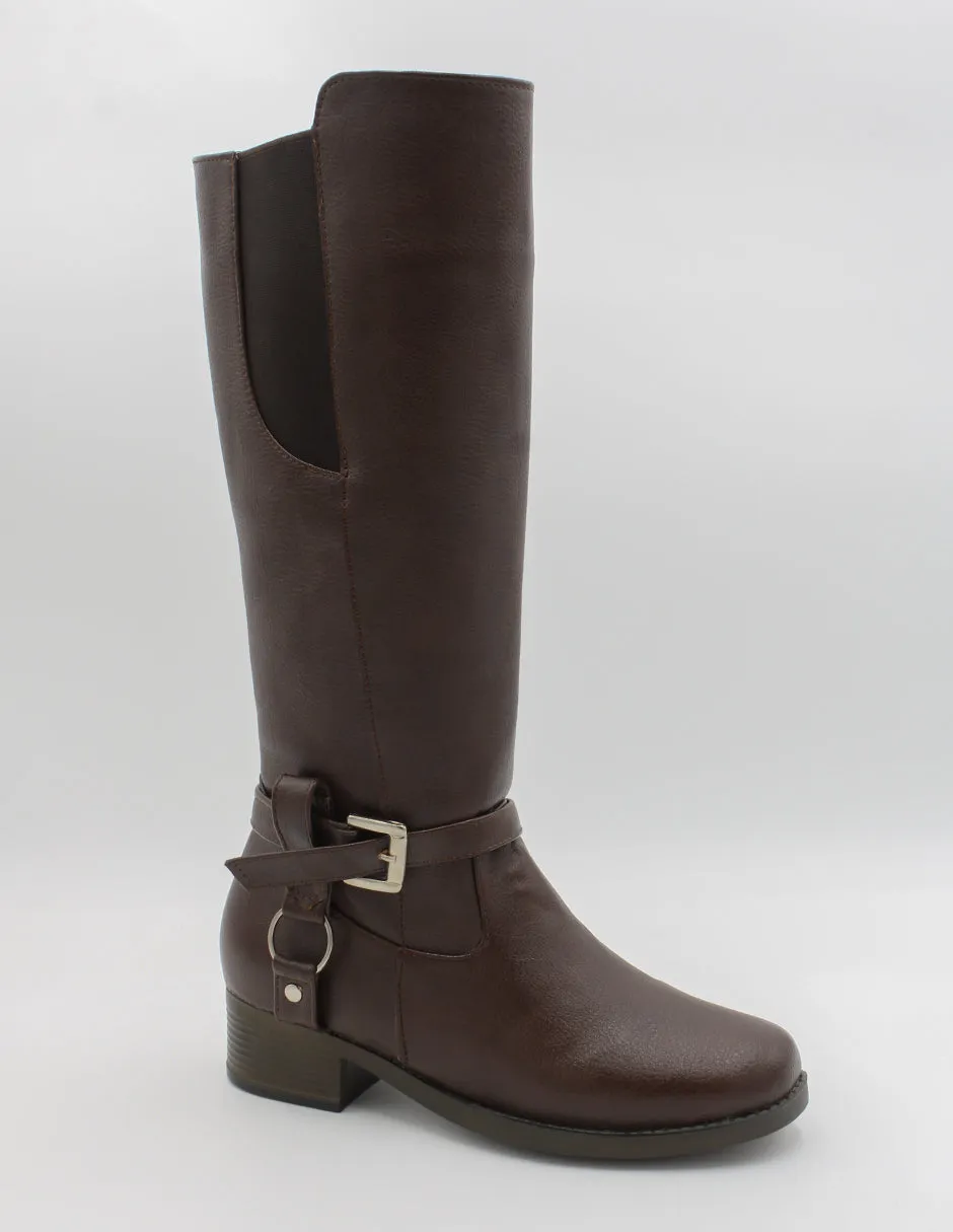 Botas altas Hella en Piel vegana – Café