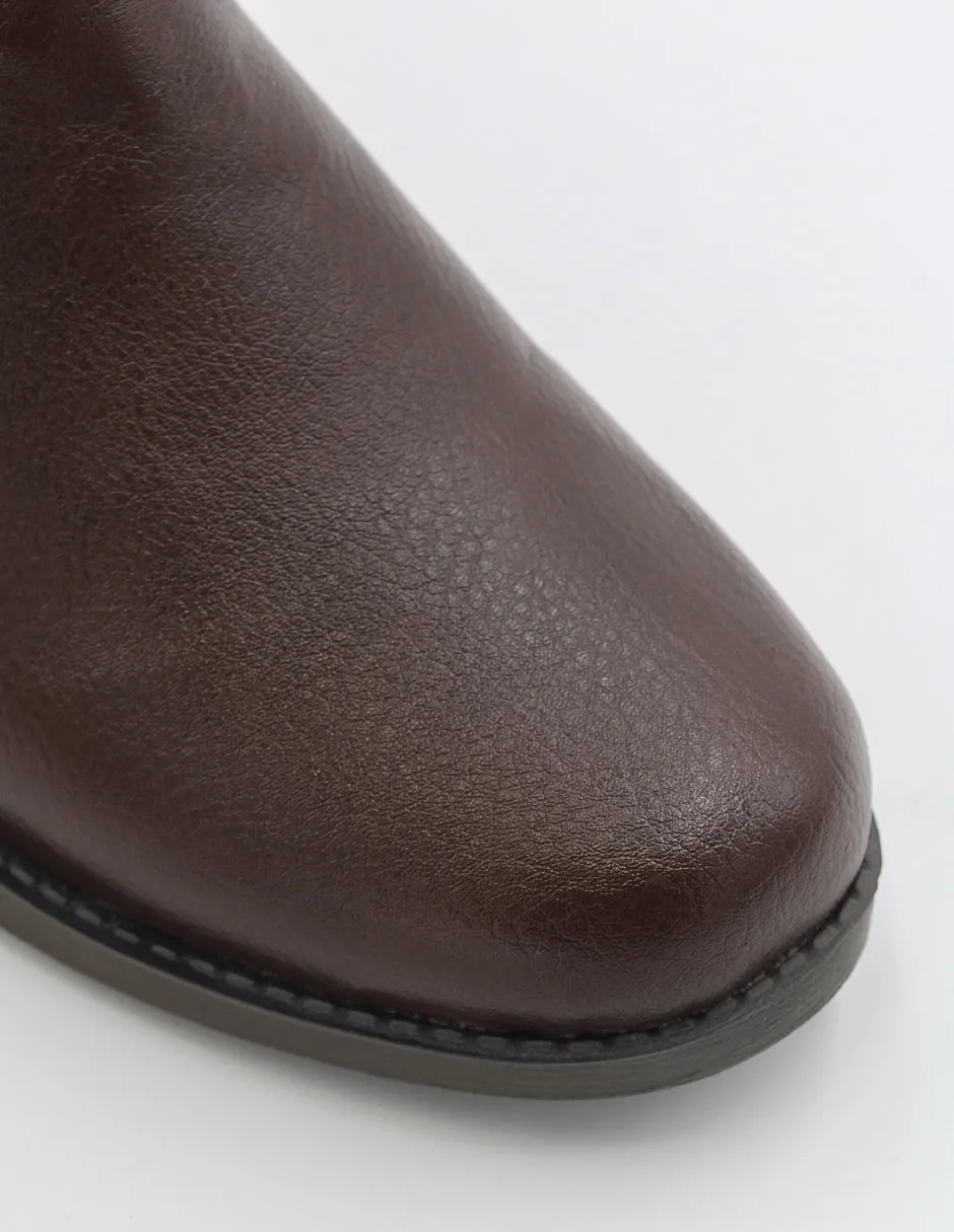 Botas altas Hella en Piel vegana – Café