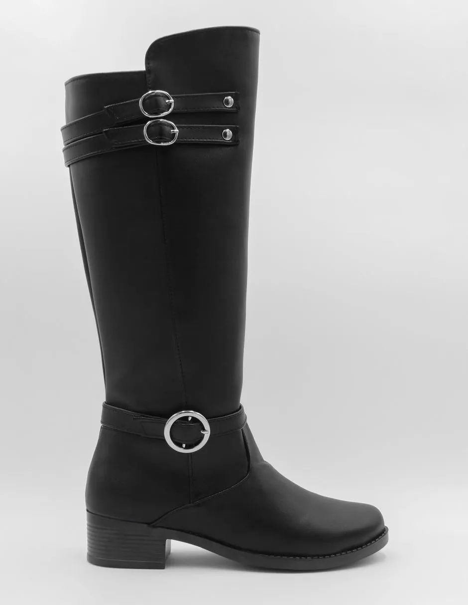 Botas altas Hella en Piel vegana – Negro