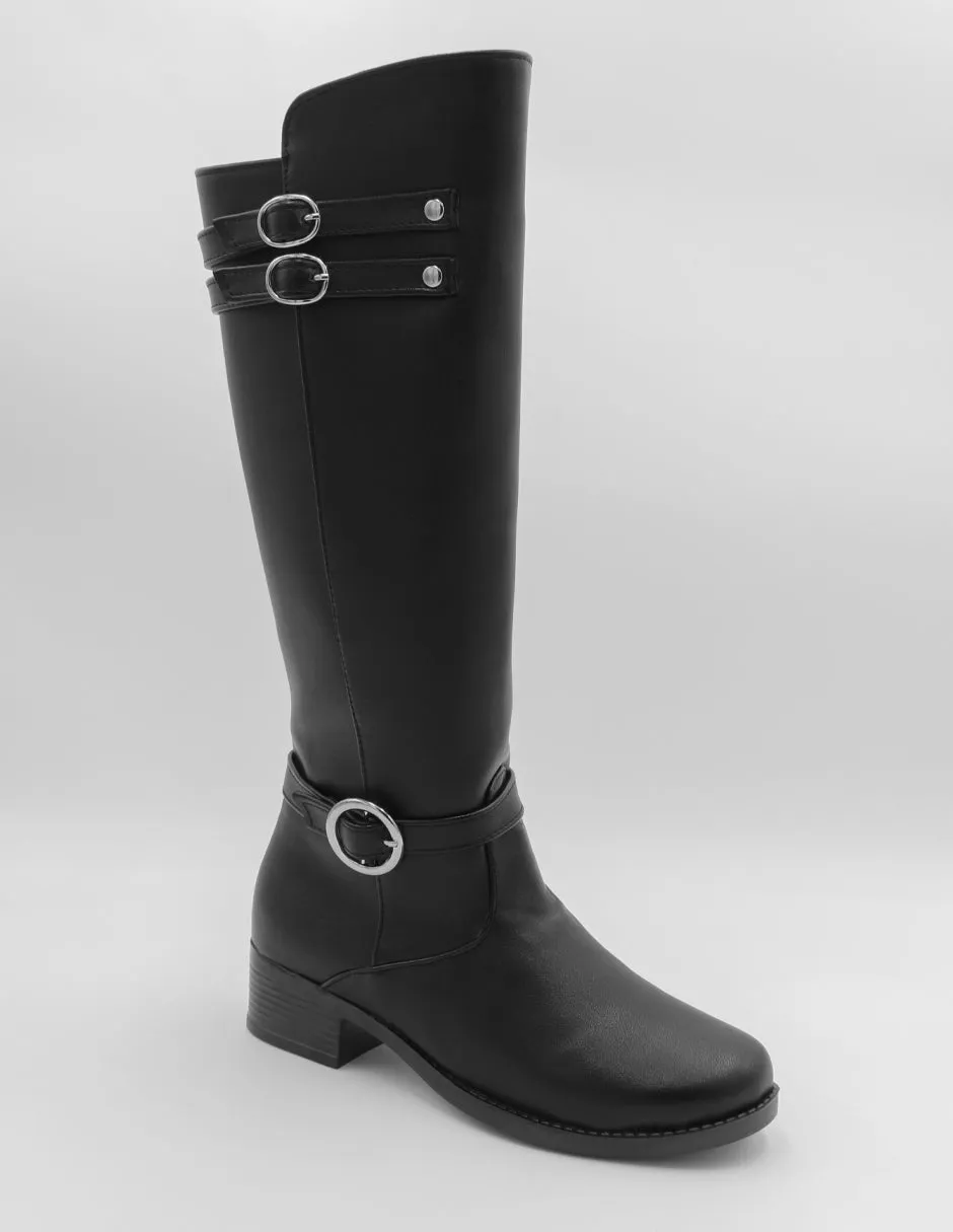 Botas altas Hella en Piel vegana – Negro