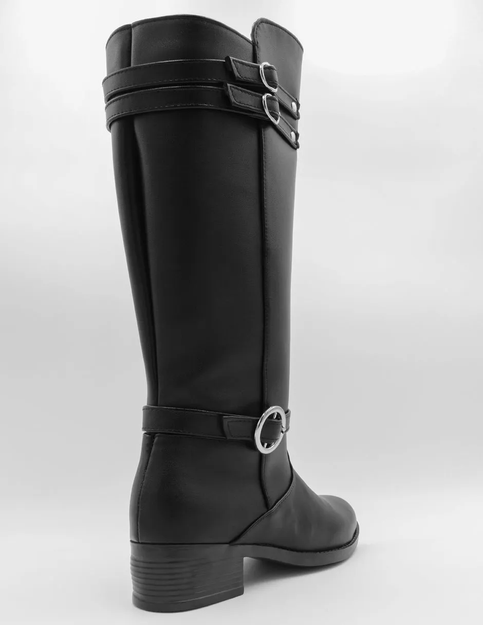 Botas altas Hella en Piel vegana – Negro