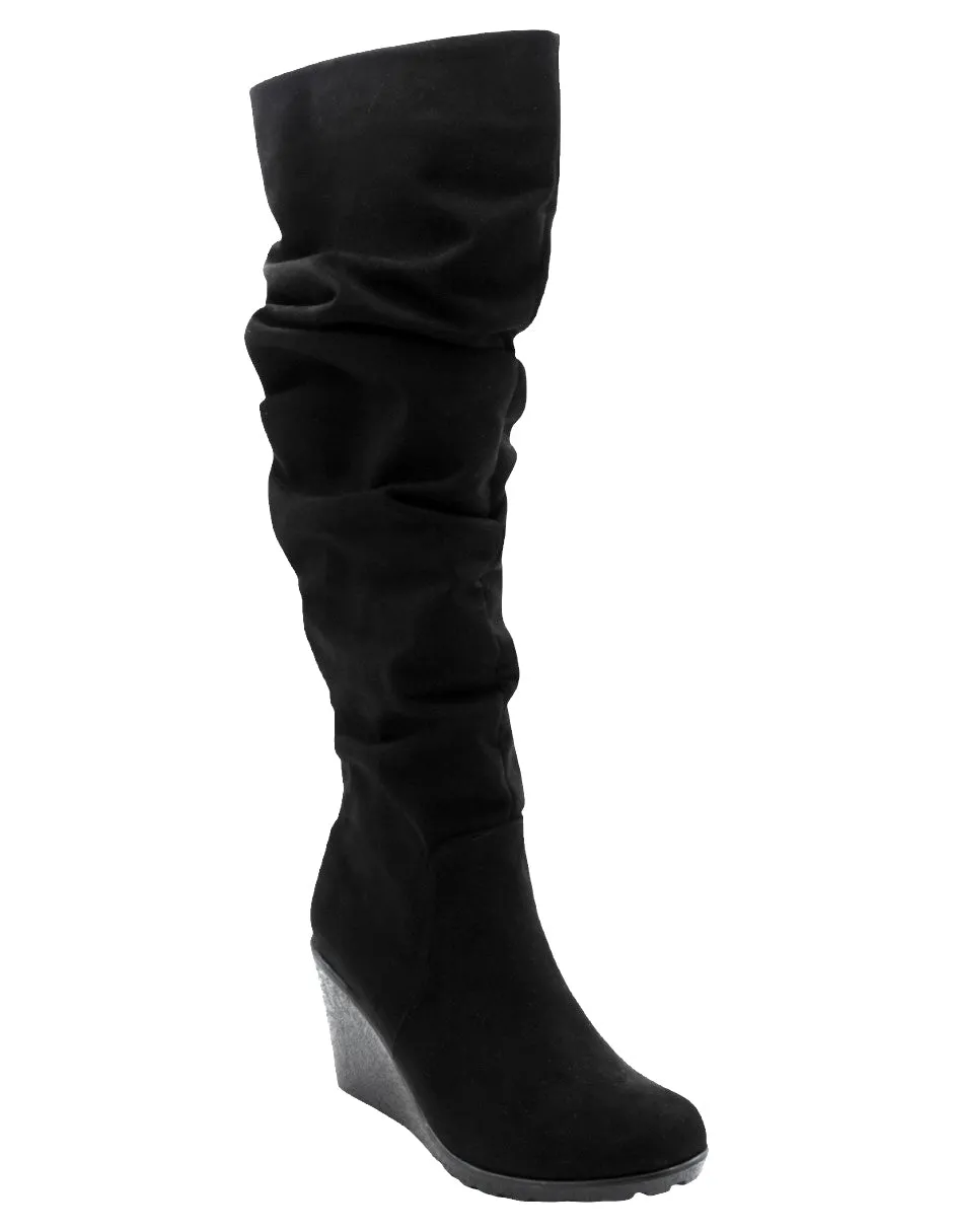 Botas altas Nevada en Gamuza – Negro