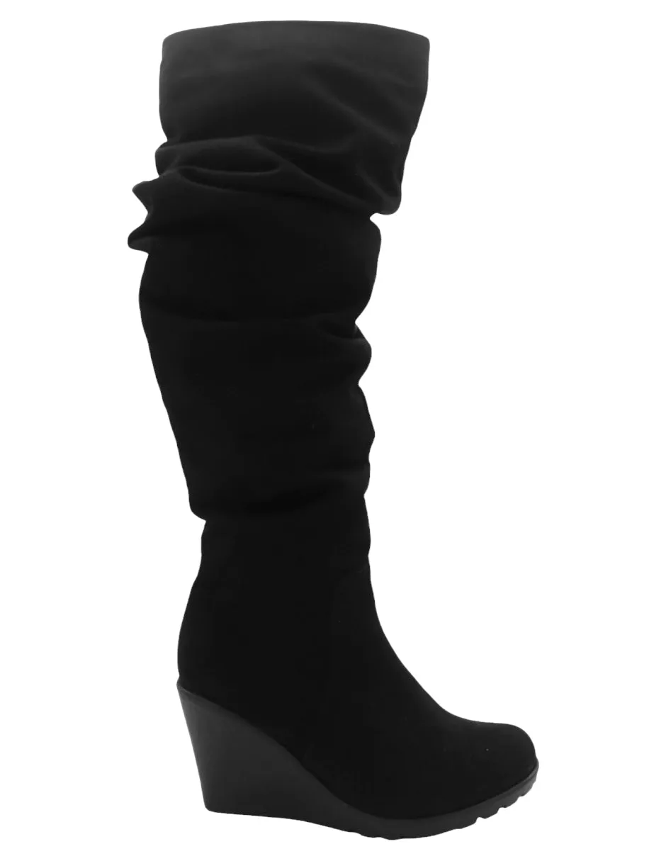 Botas altas Nevada en Gamuza – Negro