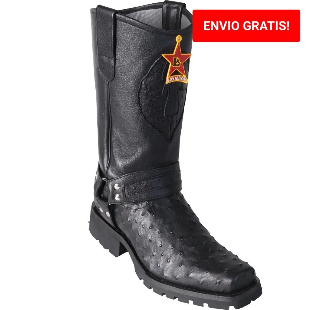 Botas de Avestruz Horma Biker para Motociclista LAB-55T0305