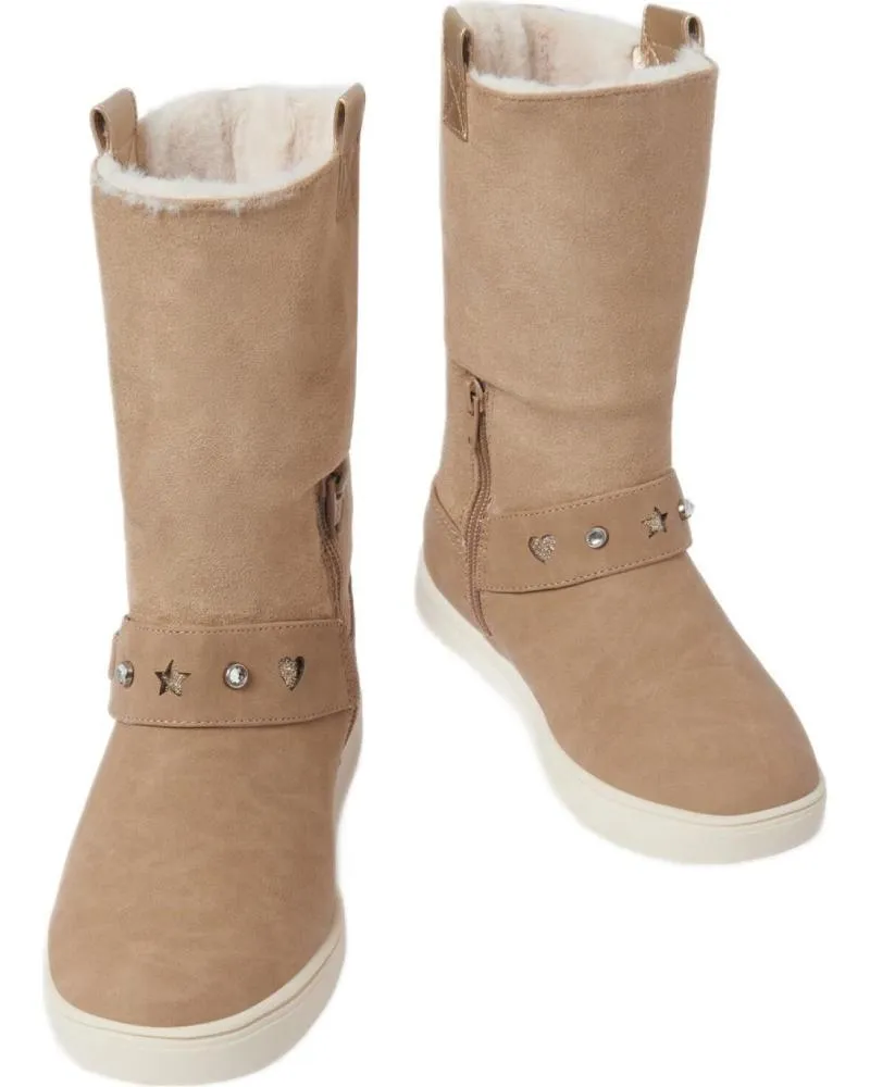 Botas MAYORAL  de Niña BOTAS 44319 BOTIN ADORNOS DETALLE PELO NINA  BEIGE