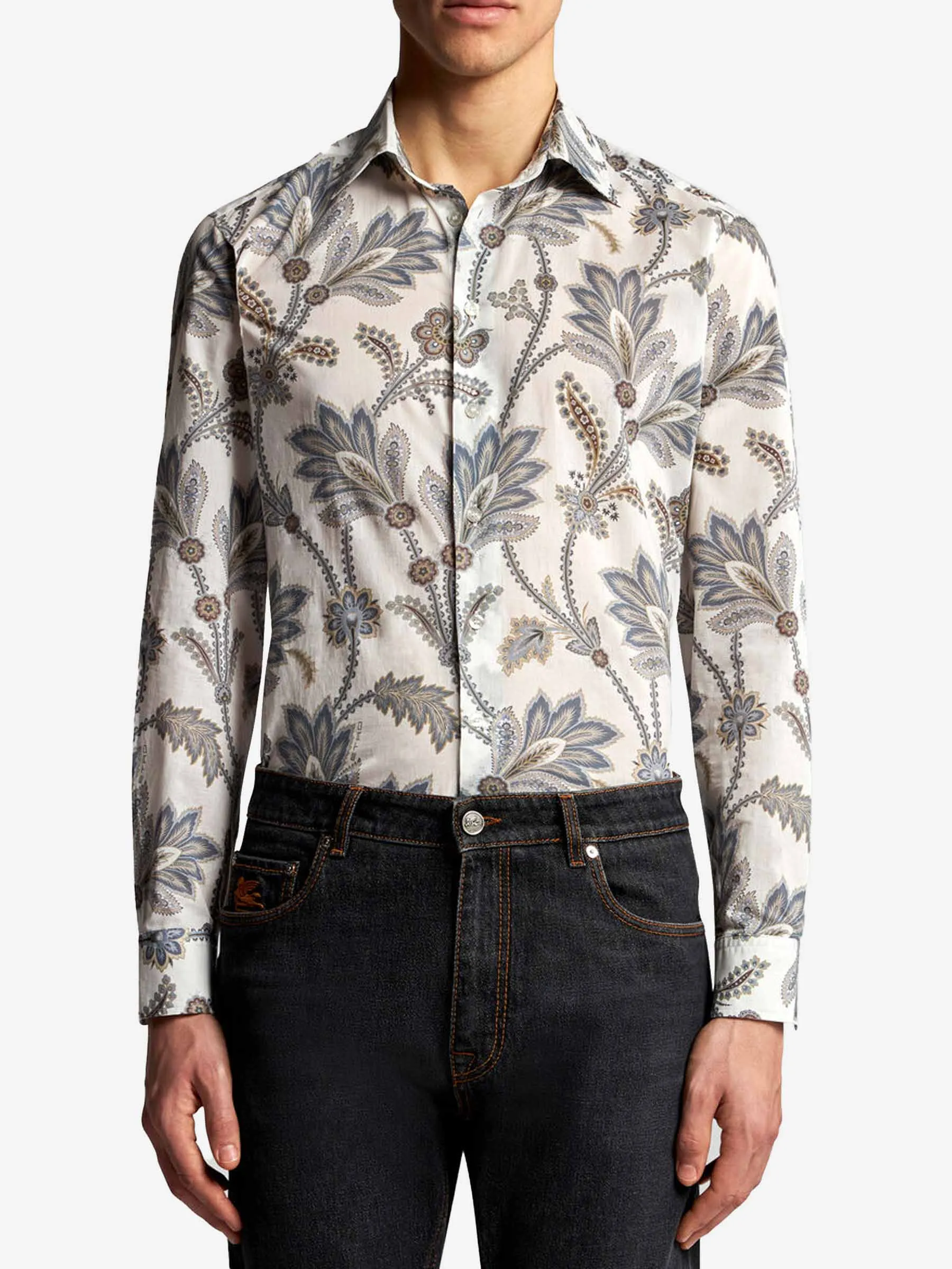 Camisa de Algodón Estampada