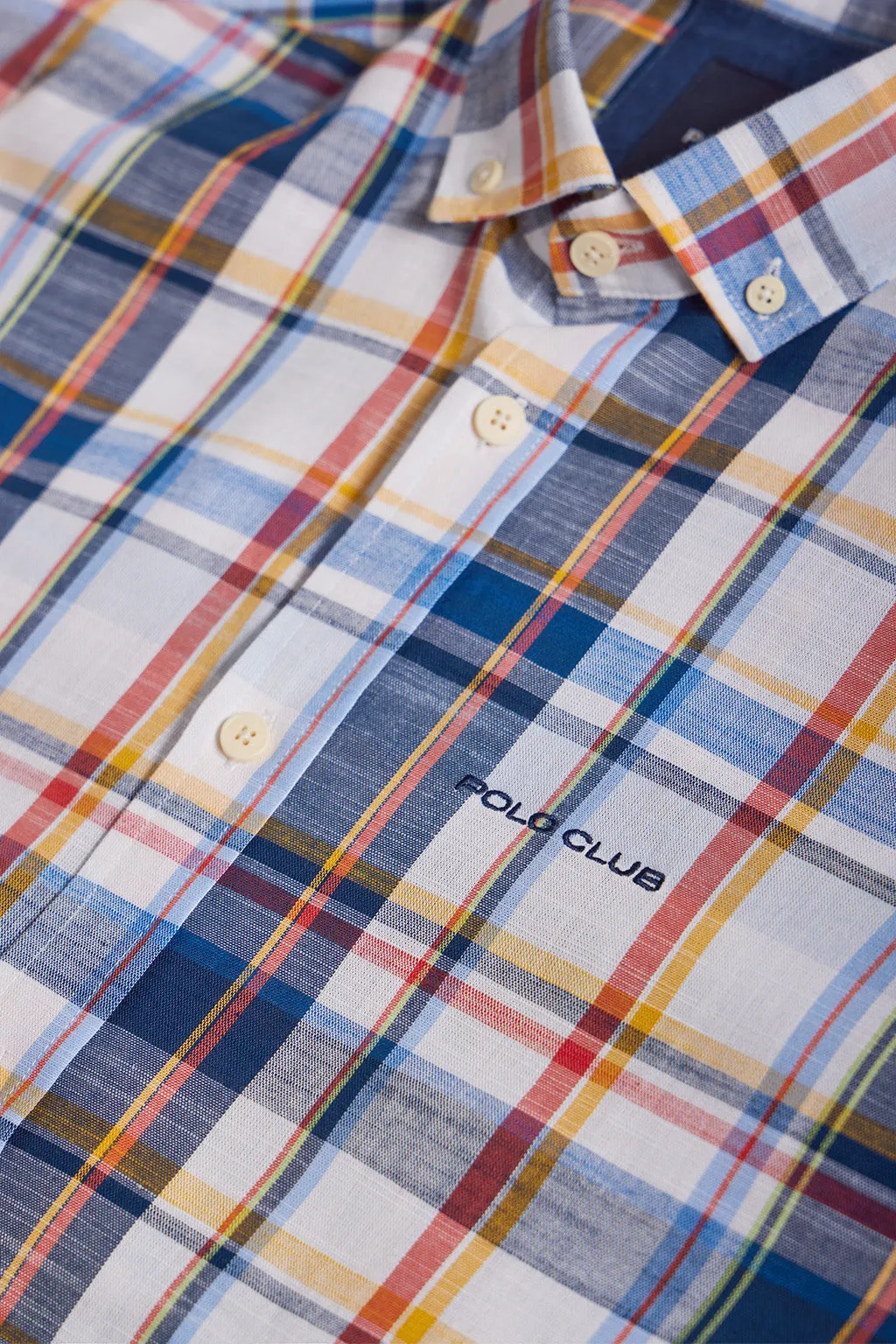 Camisa de cuadros en tonos multicolor con logo Polo Club