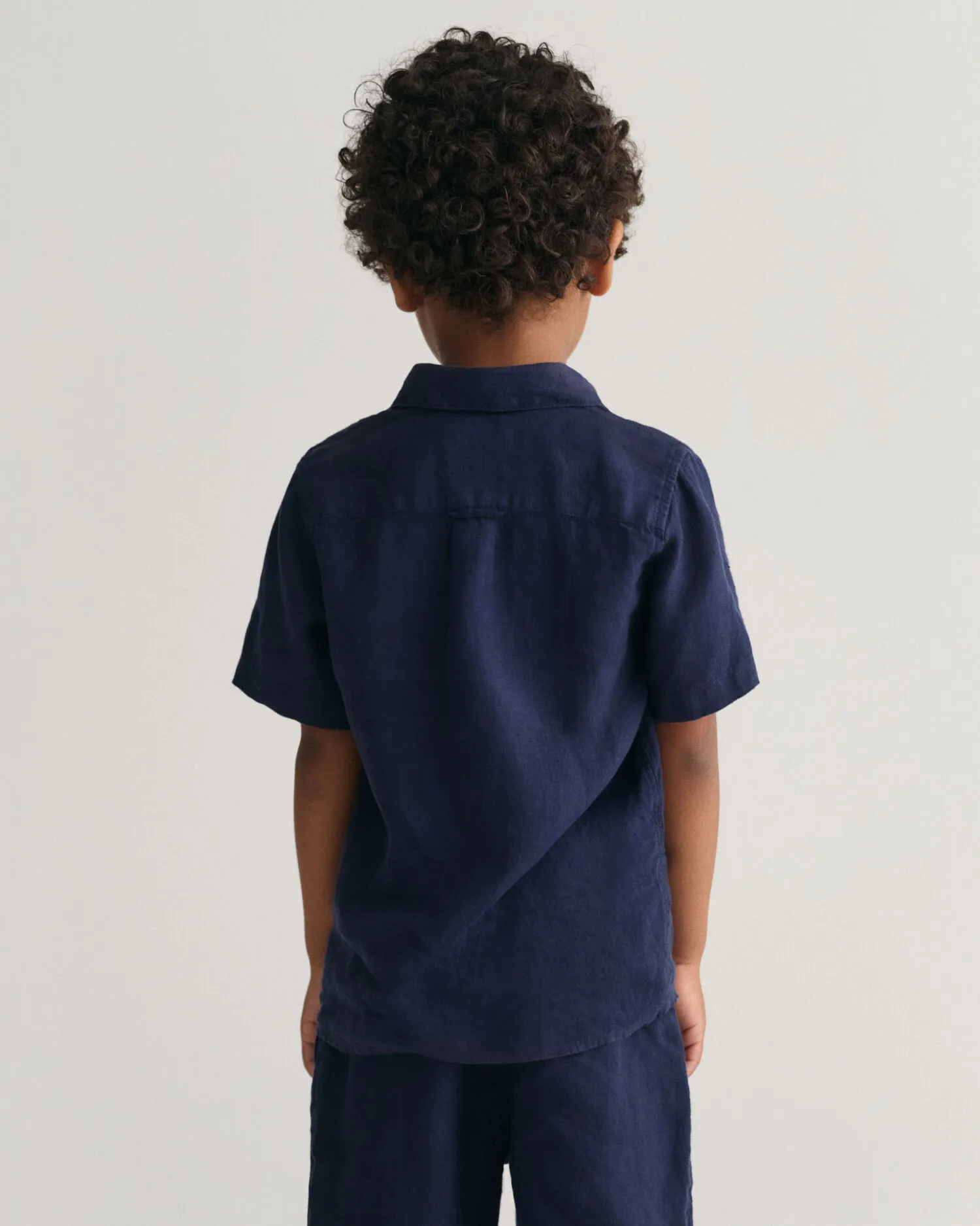 Camisa de manga corta en lino Kids