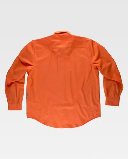 Camisa de manga larga con un bolso de pecho Naranja