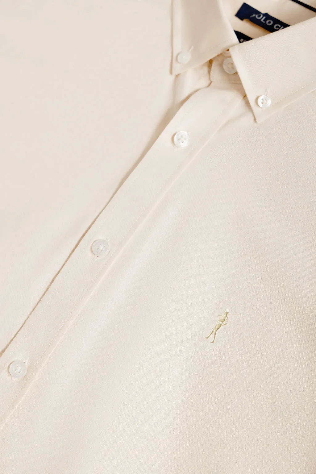 Camisa Oxford beige con logo Rigby Go