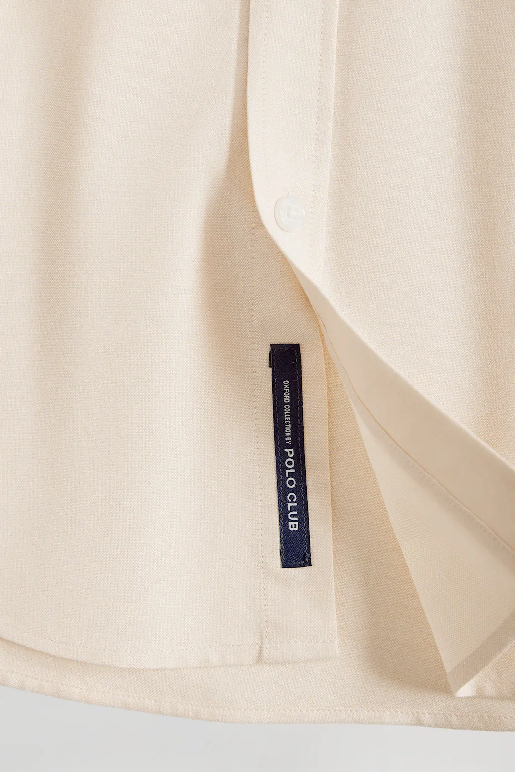 Camisa Oxford beige con logo Rigby Go