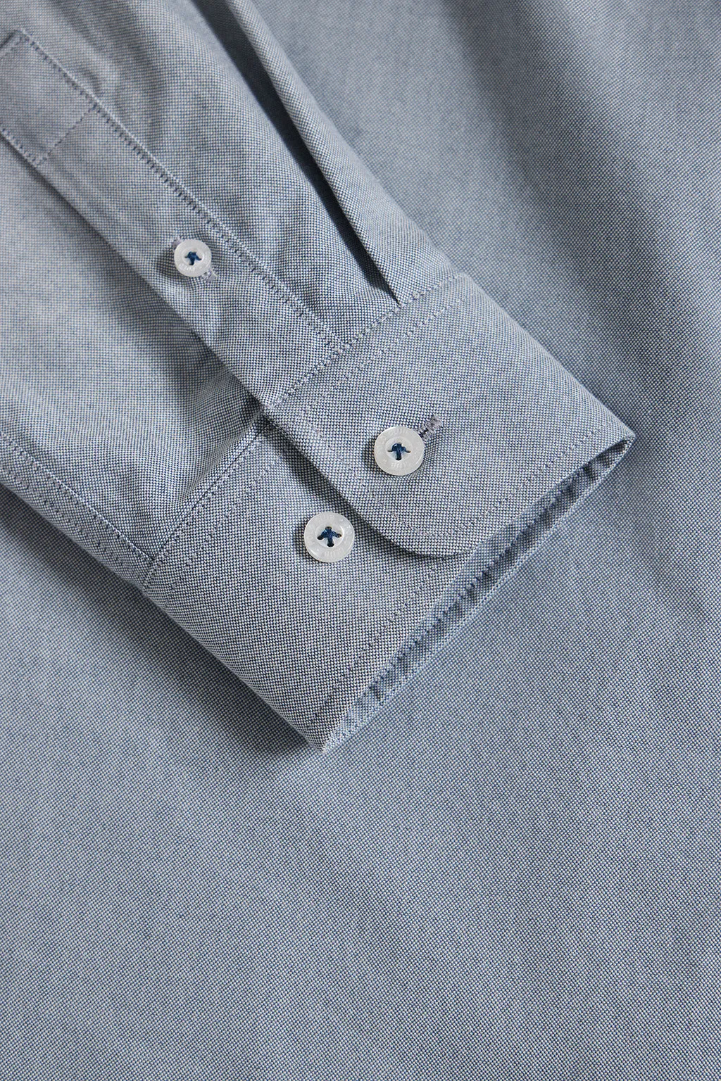 Camisa Oxford Regular fit azul denim con logo Rigby Go