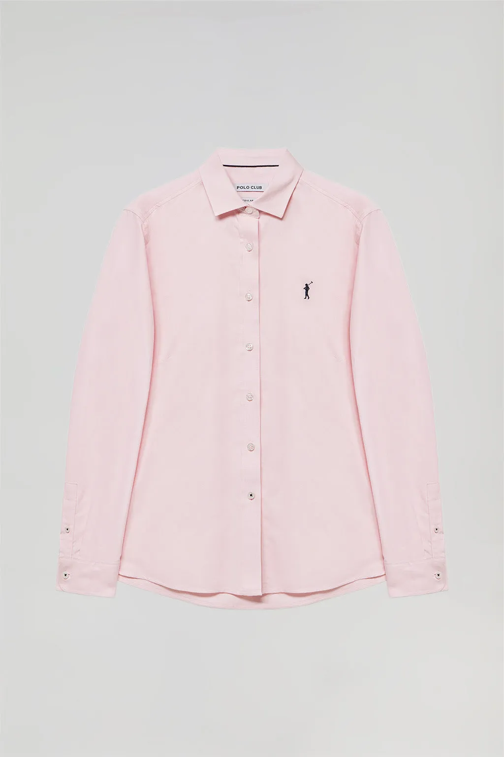 Camisa Oxford Regular fit rosa con logo Rigby Go