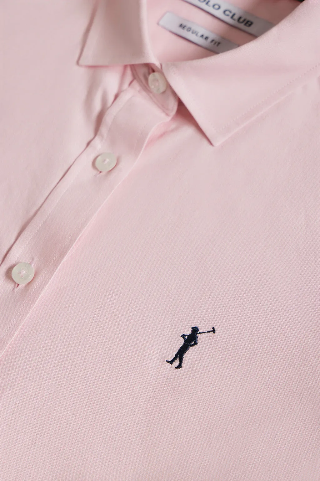 Camisa Oxford Regular fit rosa con logo Rigby Go