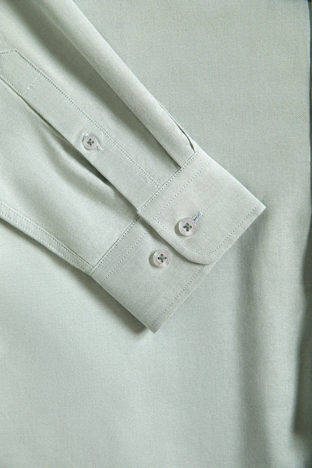 Camisa Oxford verde jade con logo Rigby Go