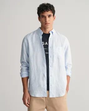 Camisa Regular Fit de lino a rayas