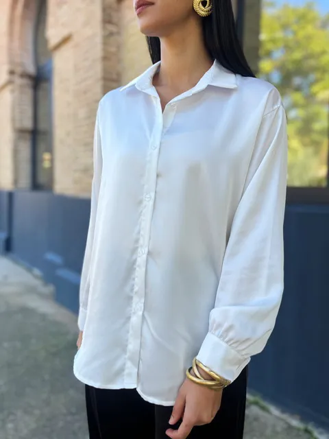 Camisa Satén Blanca