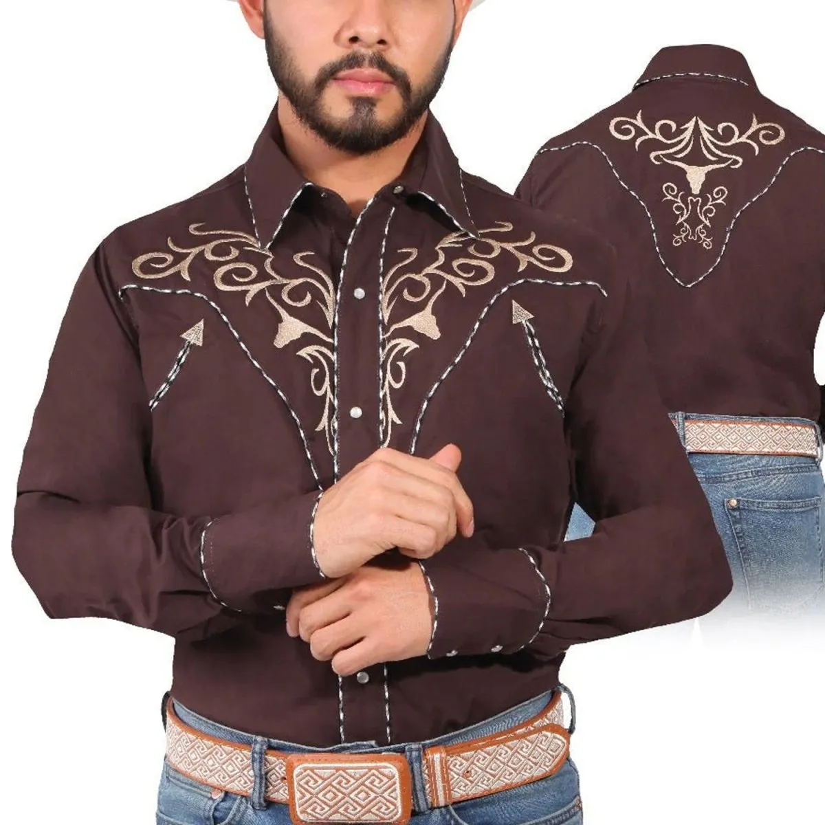 Camisa Vaquera Bordada El General GEN-42891