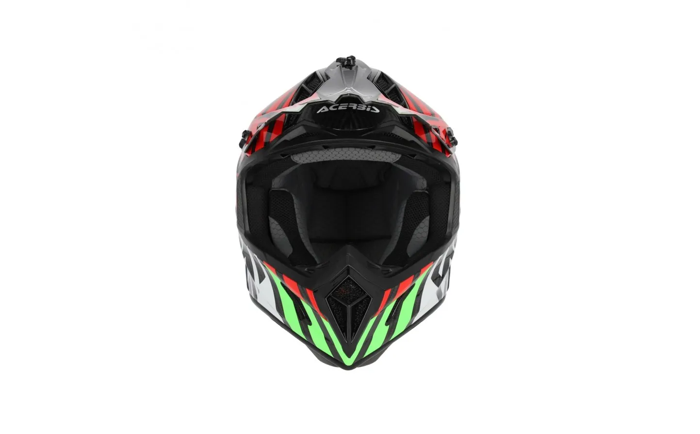 Casco Acerbis Steel Carbon Verde Rojo |0025047.379|