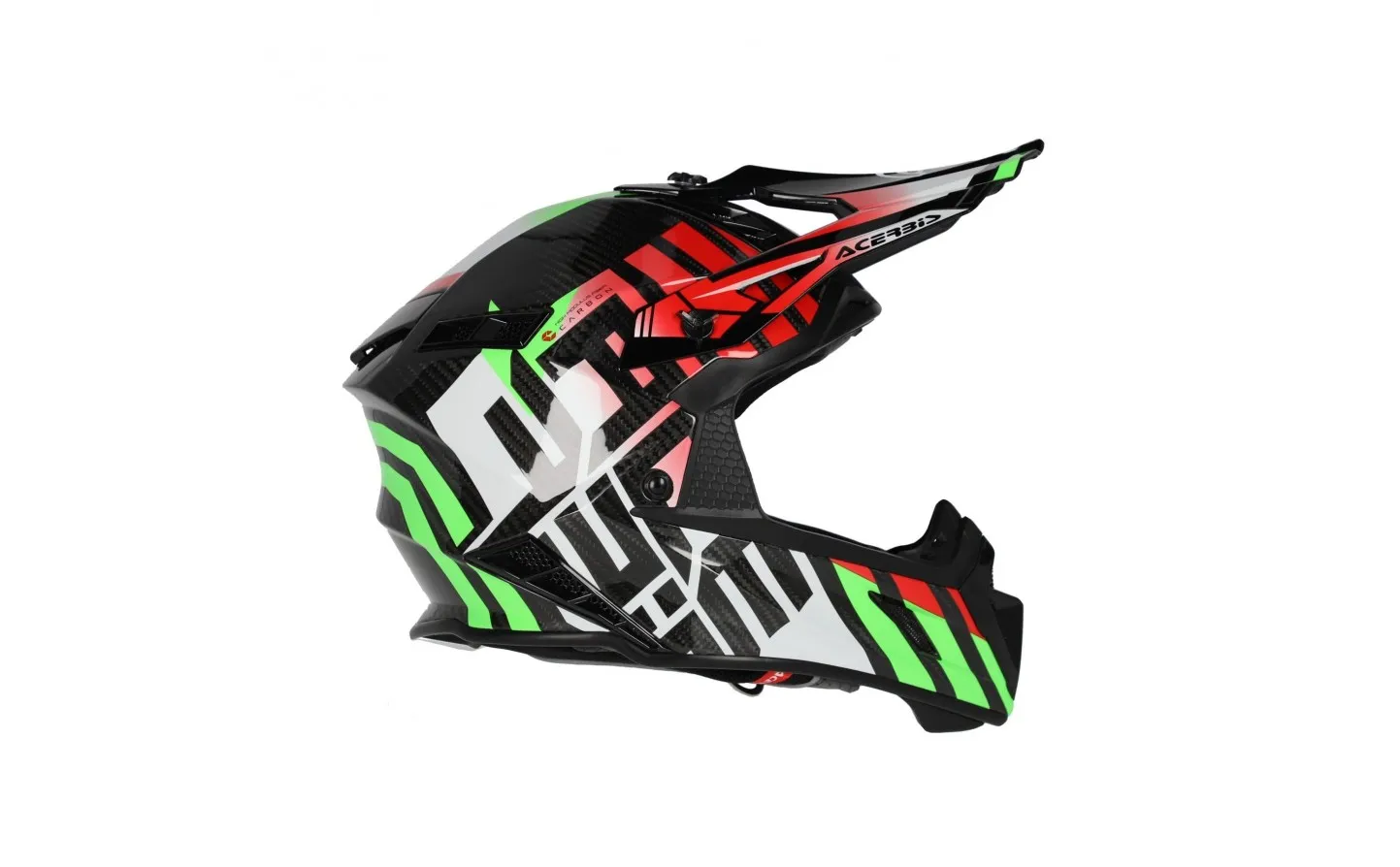 Casco Acerbis Steel Carbon Verde Rojo |0025047.379|