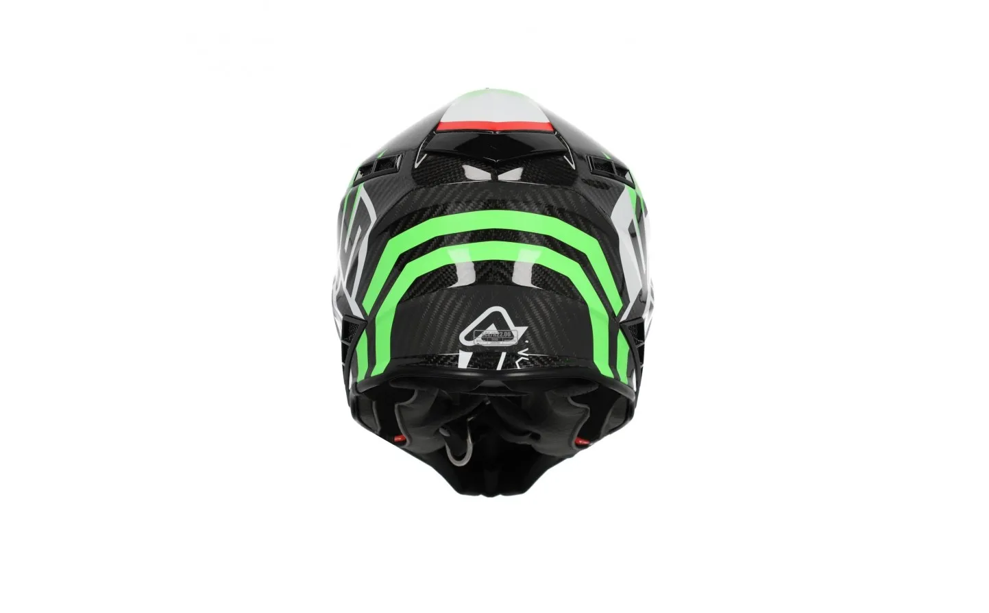 Casco Acerbis Steel Carbon Verde Rojo |0025047.379|