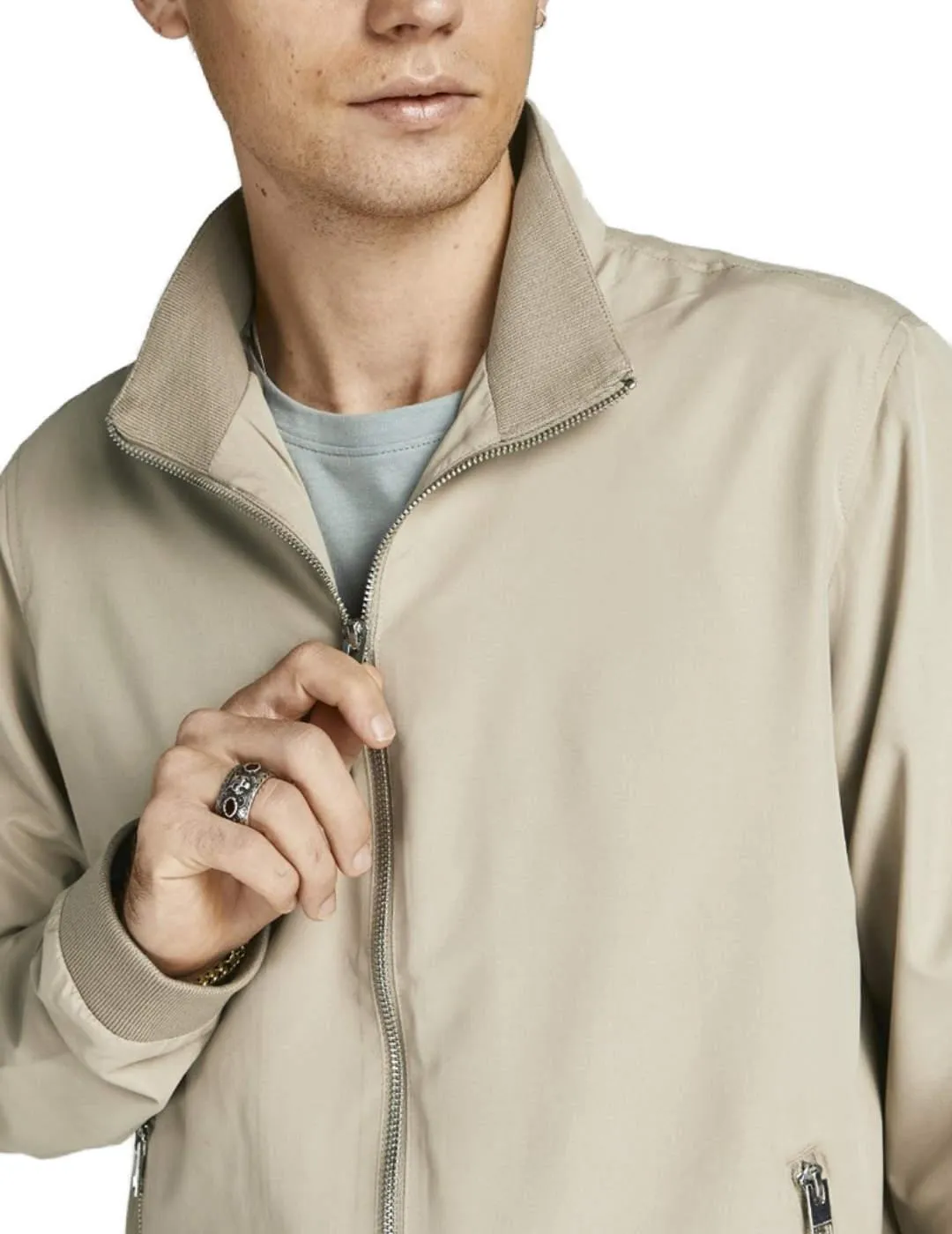 Chaqueta bomber Jack&Jones Rush beige para hombre