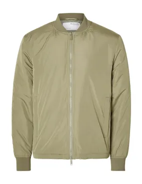 Chaqueta bomber Selected  Danny beige con cremallera  hombre