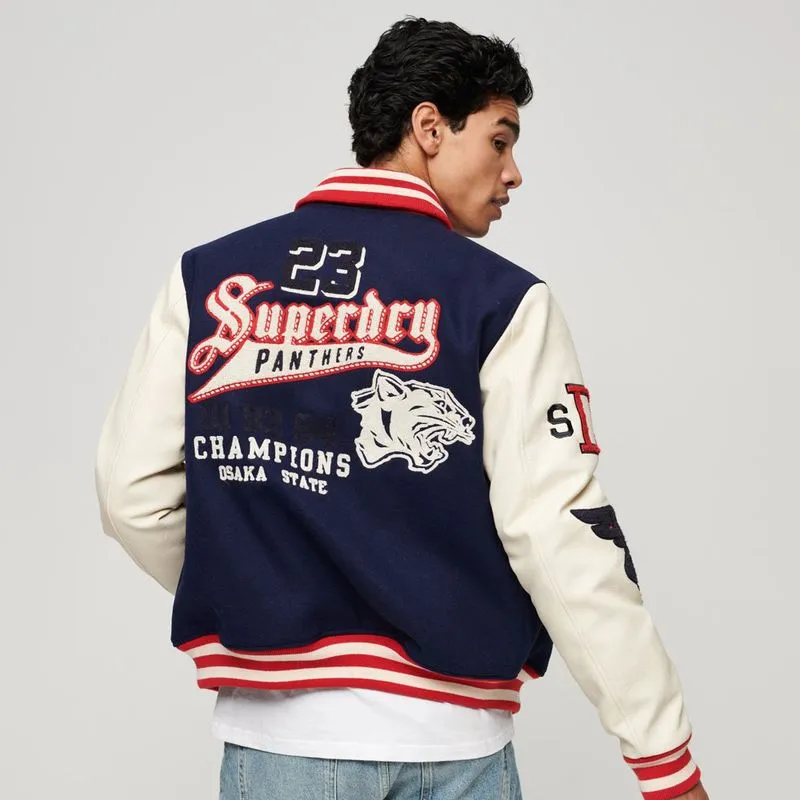 Chaqueta Casual Para Hombre College Varsity Patched Bomber Superdry