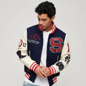 Chaqueta Casual Para Hombre College Varsity Patched Bomber Superdry