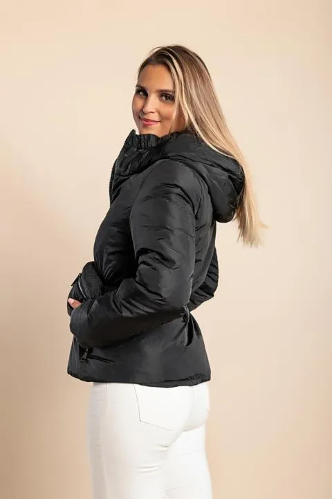 Chaqueta con capucha, 2231, negro