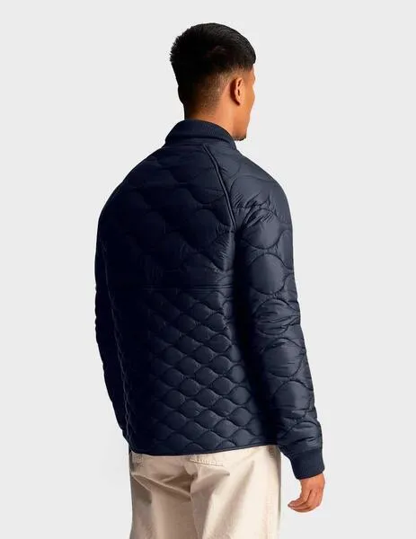 Chaqueta Lyle & Scott Quilted Bomber azul para hombre