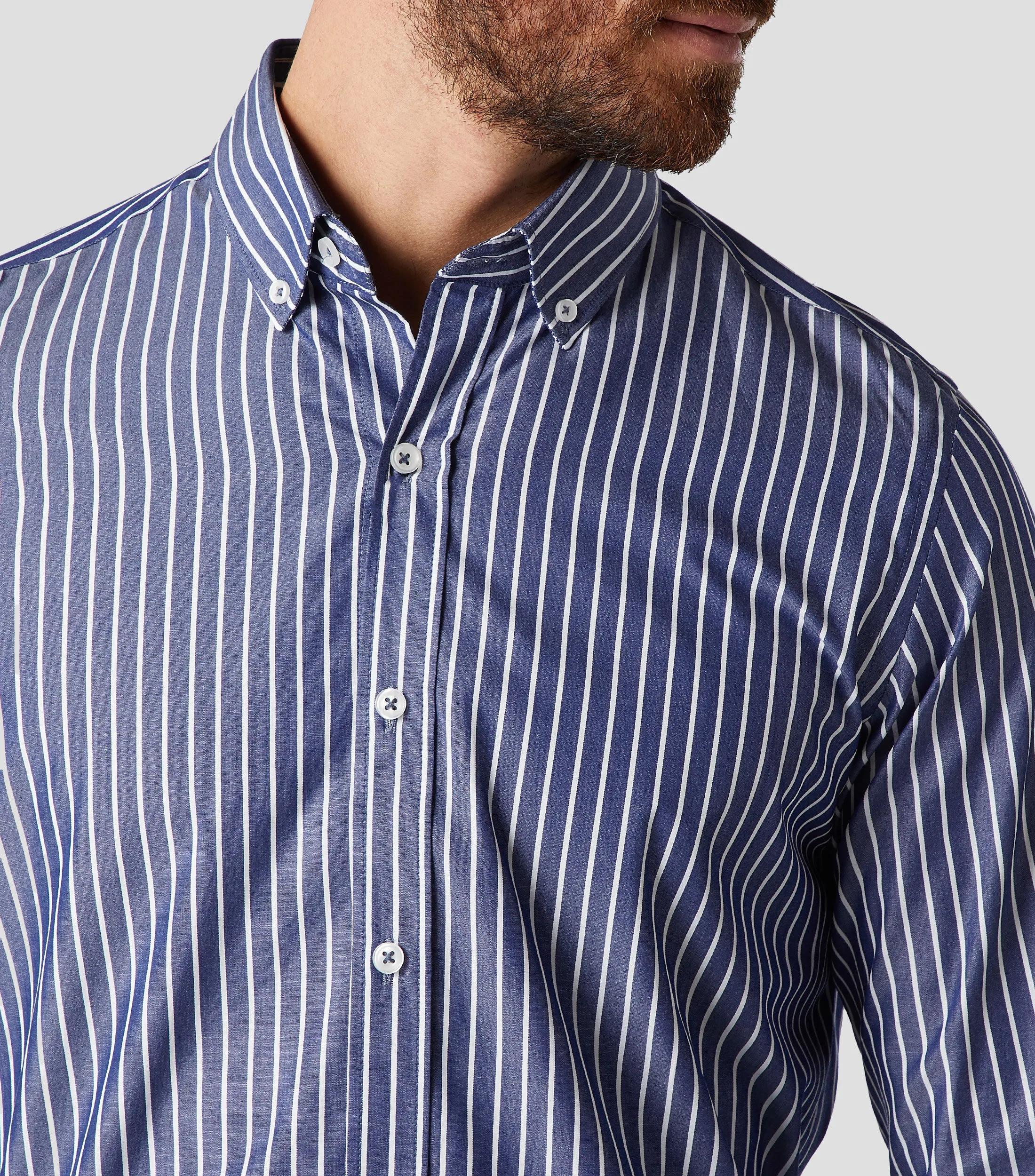 Chester & Peck Camisa de rayas con manga larga Hombre