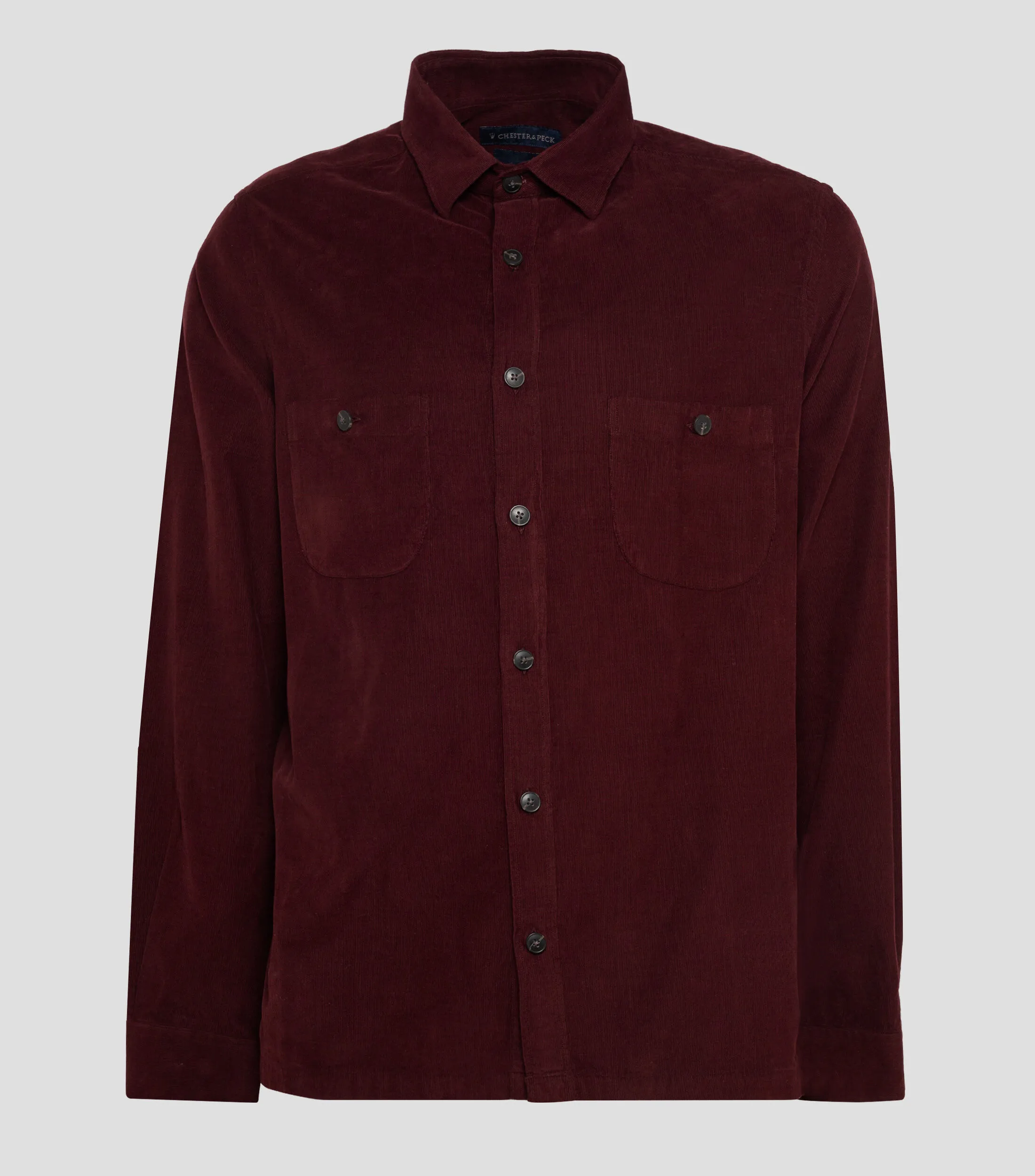 Chester & Peck Camisa tipo pana con manga larga Hombre