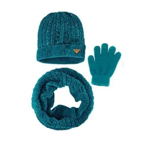 Conjunto niña Gorro + Tapacuellos + Guantes PRIVATA Chenilla