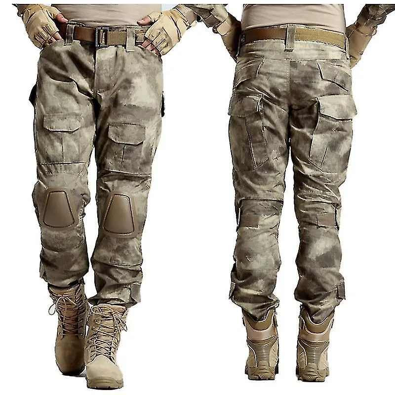 Ejército Militar Uniforme Pantalón Rana Paintball Pantalones de Combate Con Rodilleras