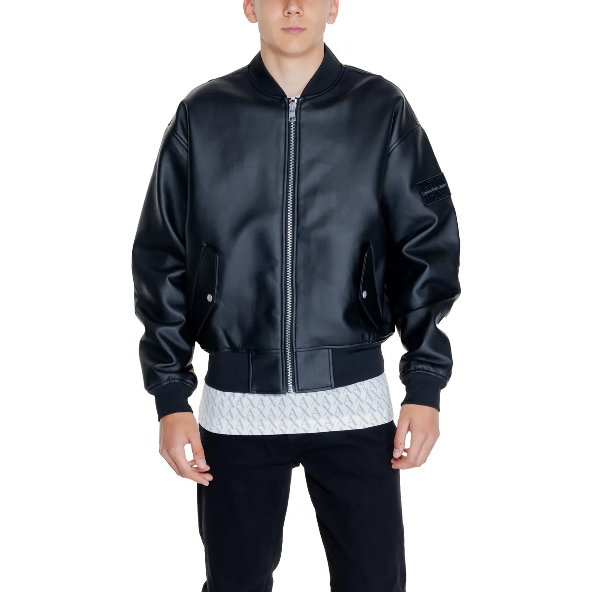 FAUX LEATHER BOMBER J30J325601