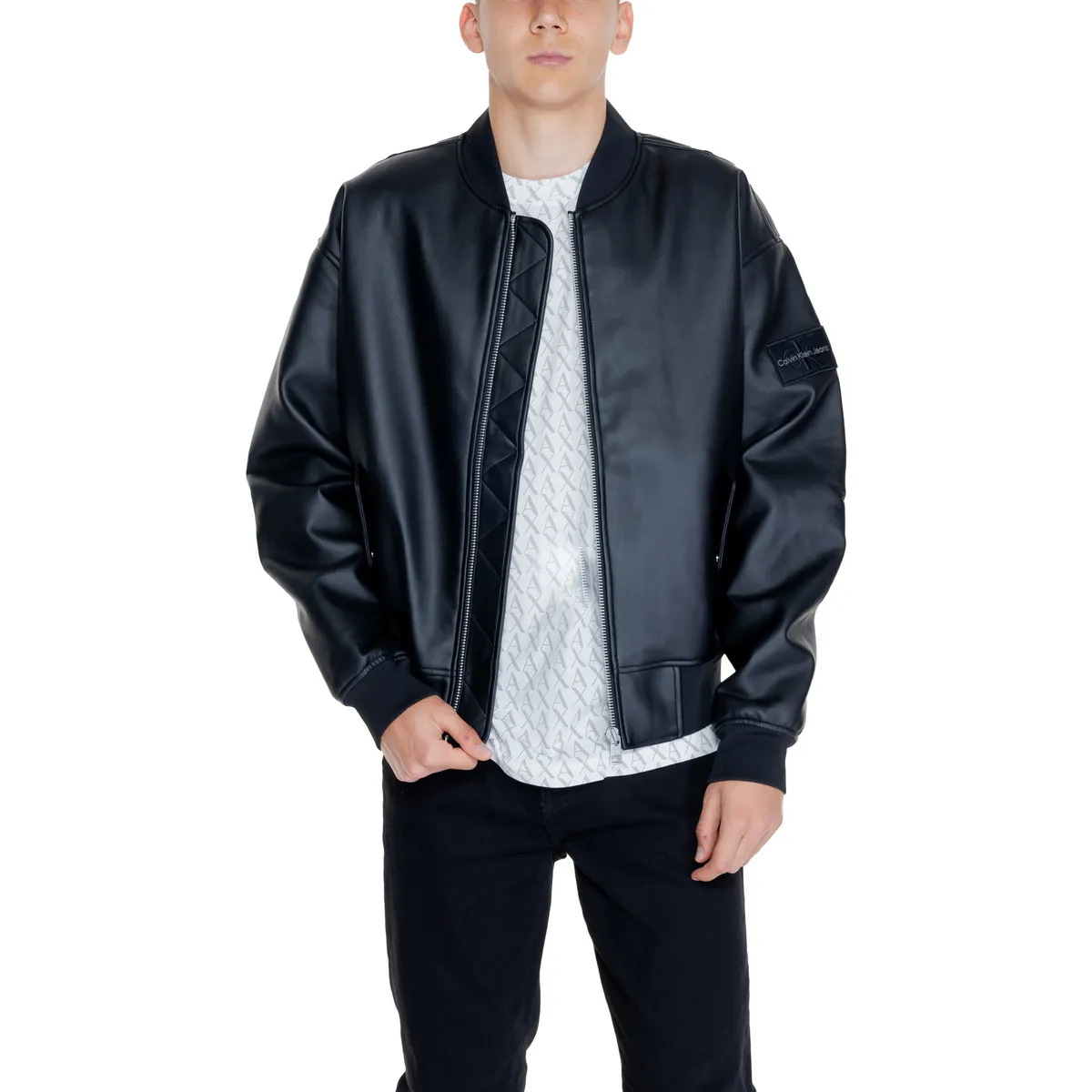 FAUX LEATHER BOMBER J30J325601