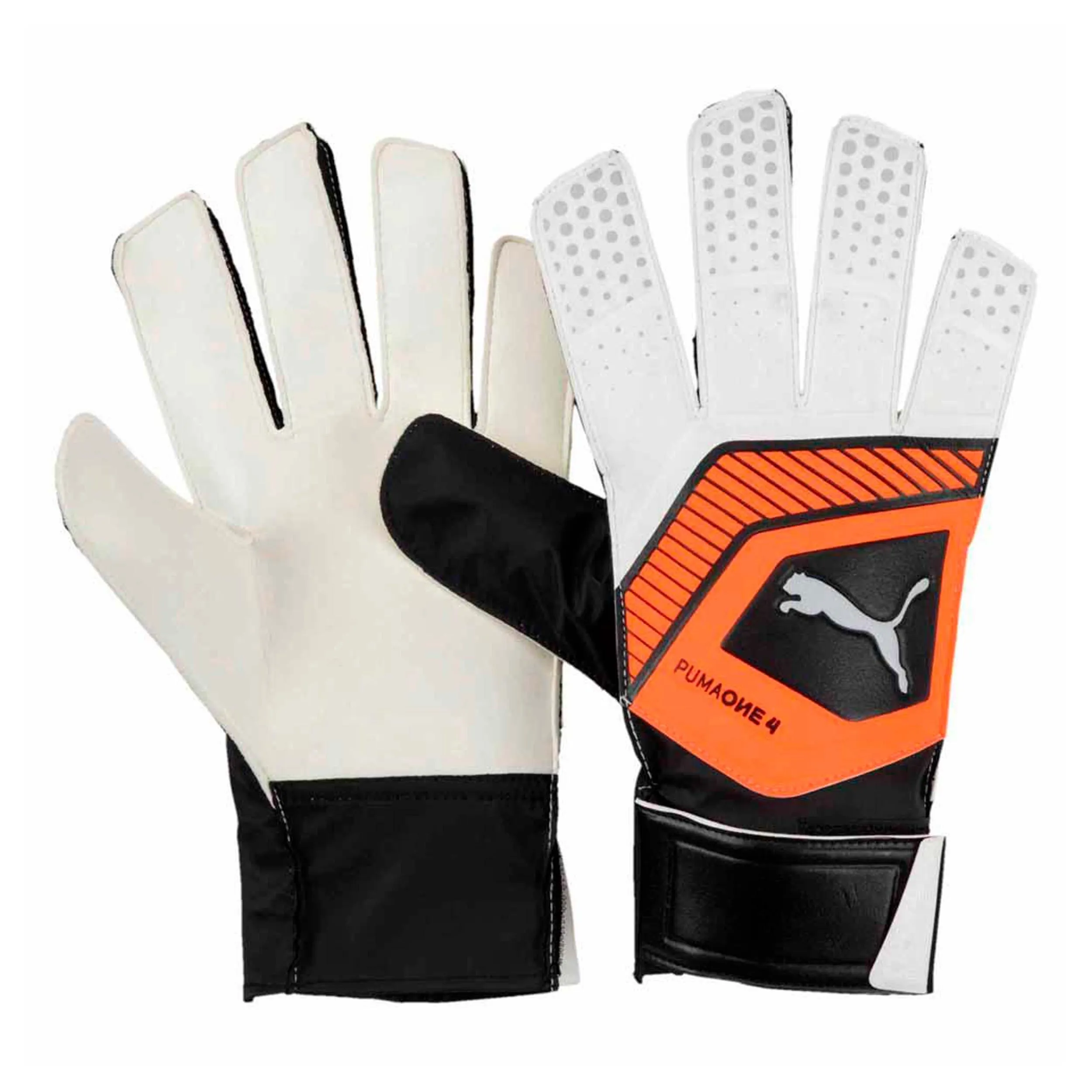 Guantes Arquero Hombre Puma One Grip 4 Blanco/Naranjo